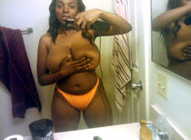 Sweet teen girl toys her